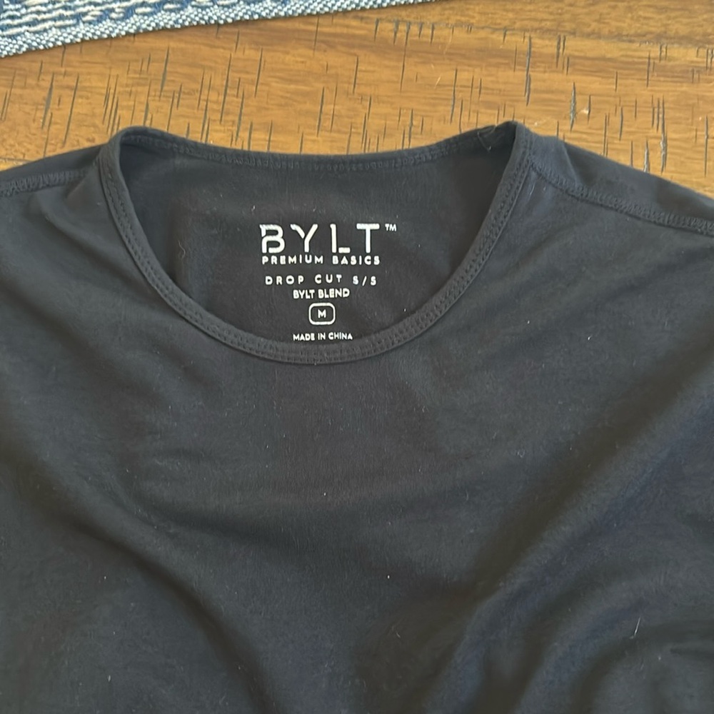 BYLT Premium Basics Drop Cut size Medium Black
